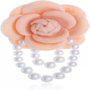 빈티지 동백 진주 태슬 브로치 팔찌 보헤미안 안전핀 플라워 헤어핀 헤드피스 숄 핀 고급스러운 우아한