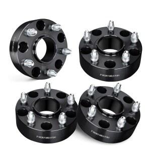 이블 에너지 5x5.5 휠 스페이서 2인치, 램 1500 2012-2018, 5x139.7mm 허브센트릭, 립 5 러그 77.8mm 허브 보어 M14x1.5 스터드 블랙