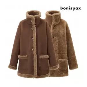 보니스팍스 정상가:209,000원 ㅣ 리버시블 시어링 양털 무스탕 자켓 XP4JK017L0 1203346