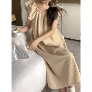 EAMT 여성 원피스 잔 로맨틱 프렌치 백프릴 펀칭 YJ1