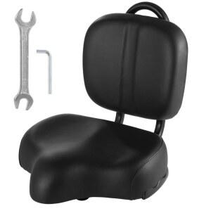 등받이가 있는 자전거 시트, 엑스트라 와이드 E-바이크를 안장이 장착된 마운틴 쿠션 설치 도구 위한 라지 패딩 처리된 트라이사이클