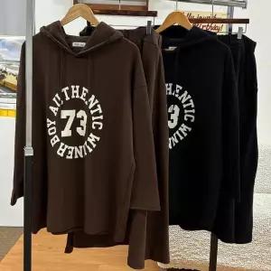 빅사이즈투피스 V375L509 칠삼오버핏후드치마세트 BA (41560836A)