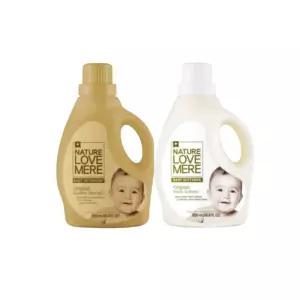 네이쳐러브메레 아기세탁세제 용기 1.8L 1개 + 아기섬유유연제 용기 1.8L 1개 (녹두향)