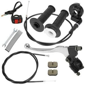 콜먼 CT100U CC100X 바하 두들버그 DB30 모토박스 MBX10 MBX11 몬스터 모토 80cc 프레데터 79cc 97cc 부품 22mm 7/8 핸들바용 YOXUFA 미니 자전거 스로틀 조립 키트 + 브레이크 클러치 레버