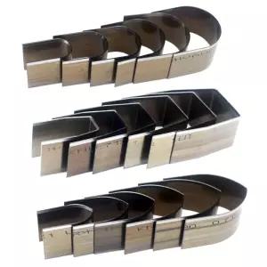 DGOL 18 사이즈 스트랩 벨트 특수 형상 엔드 펀치 커터 DIY 가죽 코너 절삭 공구 믹스 원형 뾰족한 사각형