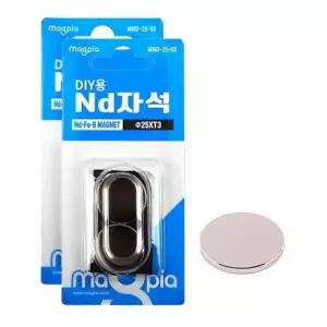 꾹상점2  DIY용 동전자석 강한 자석 원형 강력 23mm 2개입 2P