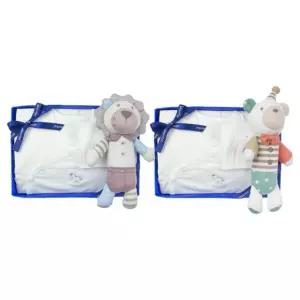 [갤러리아] (압소바출산,태교,배냇저고리)구름말배냇슈트+사자,곰딸랑이세트(A1B-10109SET)