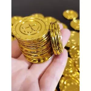 게임 돈 인테리어 가방 동전모형 7x20cm 금화 플라스틱 동전 칩