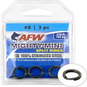 미국 낚싯줄 마이티 미니 스테인리스 스틸 스플릿 링 황동보다 3배 더 강력하고 어부와 아웃도어맨을 위한