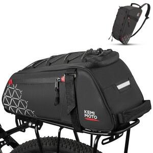 케미모토 리어 자전거 랙 백 - 위한 통근 (블랙) 트렁크 쇼핑 패니어 자전거를 랙용 및 여행 8L PVC 백, 방수 전기
