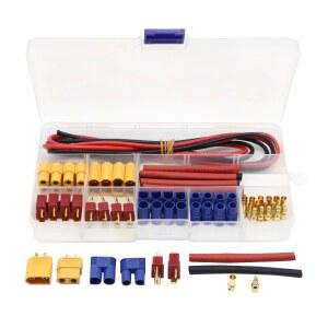 플러그 XT60 XT90 EC3 EC5 RC 암수 16AWG FPV 튜브가 어댑터 실리콘 와이어 커넥터 있는 수축 드론용