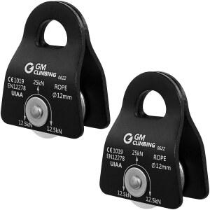 클라이밍 프루식 민딩 풀리 25kN CE UIAA 12mm 단일 이동식 사이드 플레이트 수목원 리깅 구조용