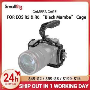 캐논 EOS R5 & 카메라 3233/3234 용 HDMI 케이블 클램프 및 탑 핸들 키트가있는 SmallRig Black Mamba