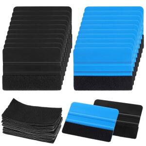 틴트 필름 데칼용 비닐 스퀴지 20팩 스퀴지 4인치 펠트 원단 스퀴지 데칼 스크레이퍼 어플리케이터 도구 벽지 스무딩 도구 20팩