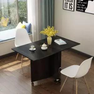 접이식 이동깔끔한형 식탁 원형테이블 (100cm) 블랙