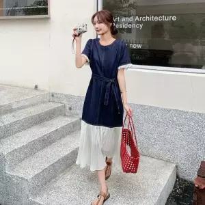 원피스 여사친 청 빈티지 슬림핏 프렌치 머메이드 청치마 CH1