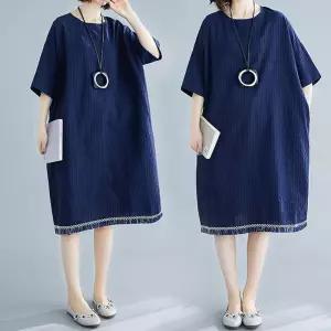 여름 롱 린넨 쉬폰 빅사이즈 임부복 면 원피스 치마 dJe9+1ZVH