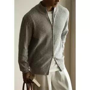 남사친 니트 울 면 실크 가을 캐주얼 집업 고급 카디건 신상 CH3