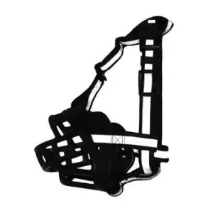 [반려] 강아지 훈련 실리콘 입마개 블랙 6호 입질 방지용