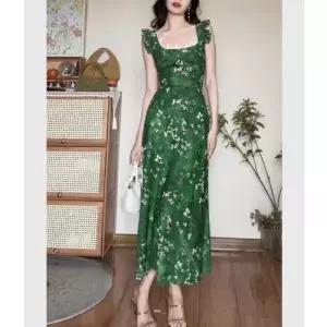 여친 원피스 초록 요정 모네 잉크 셔츠 무지데님 프린트 산소감 KS1