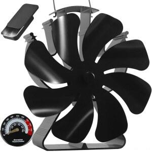 VODA 우드 스토브 팬 아닌 스토브/로그 활성화 벽난로 버너 버닝 온도계 전기가 구동 액세서리