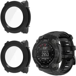 가민 인스팅트용 하드 케이스 2팩 45mm/50mm AMOLED 스크린 프로텍터 PC 보호 충격 방지 스크래치 범퍼 커