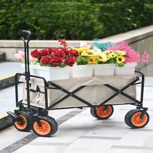 전동 웨건 운반 카트 장보기 주행 접이식 다용도 사륜