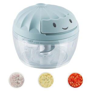 세이헥시헤 마늘 채퍼 미니 수동 핸드 푸드 주방 양파 다이커 크러쉬 다진 것 블루 160ml