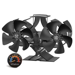 미아톤 우드 스토브 팬 스토브용 구동 액세서리 버닝 활성화 / 온도계 비전기 벽난로 열전 열 포함