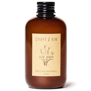 우드 우드 리드 디퓨저 오일 리필 | 크래프트 앤 킨 디퓨저용 리드 디퓨저 리필 | 롱래스팅 홈 향수 - 5.75온스