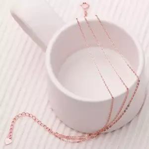 14K 로즈골드 레이어드 체인 금 팔찌 선물 핑크골드 생일 친구 기본 기념일