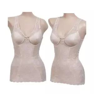 올인원바디쉐이퍼 인견 치마올인원 바디쉐이퍼 B컵 보정속옷 V넥레이스