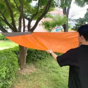 경량 미니 포켓 돗자리 오렌지