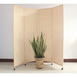 대나무 파티션 병풍 가림막 칸막이 바퀴달린 이동식 공간분리 가벽 인테리어