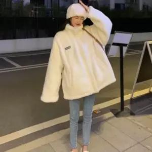 [의류] 집업플 후 털점퍼 털자켓 점퍼 리스 레트로 뽀글이자켓 뽀글이 플