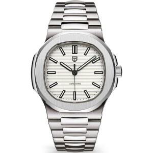 [미국배송] LACZ 덴튼 파가니 디자인 PD1728 남성 자동 시계 남성용 스테인리스 스틸 방수 100만 시계 남성용 기계식 손목시계