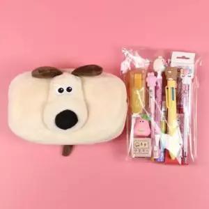 [문구/오피스] IWS 월레스와 그로밋 사각 인형 필통+필기구세트 11종 쇼핑백증정