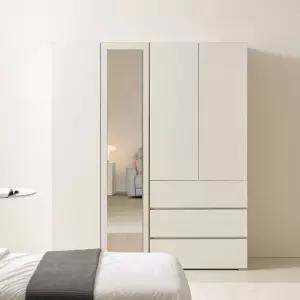 [초특가] 보루네오 오브제 LPM 키큰장_푸시 1600 거울 옷장세트