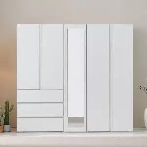 보루네오 시그니아 LPM 키큰장_2000 거울 옷장 세트