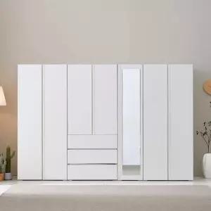 보루네오 시그니아 LPM 키큰장_2800 거울 옷장 세트