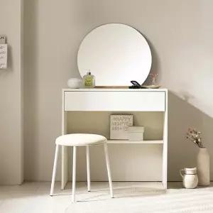 [보루네오] 트리움 입식 콘솔 서랍 800 화장대+거울+스툴