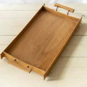 나무 티크나무 철손잡이 트레이 쟁반 특대 사이즈 63cm