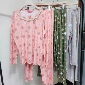 잠옷세트 스판 국산 빅사이즈 포근포근 곰돌이