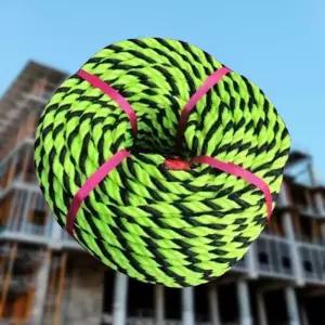 캠핑 경계선 8mm 검정 현수막 주차 형광줄 110M 녹색