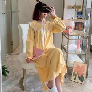 잠옷 원피스잠옷 홈웨어원피스 잠옷원피스 카라레이스 DS5014