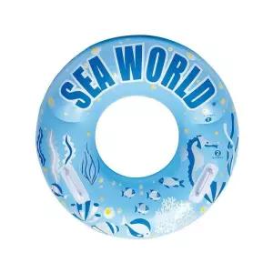 물놀이튜브 씨월드 원형튜브 바다튜브 손잡이 튜브(블루) 80cm 해수욕장