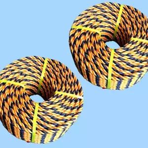 90M밧줄 안전로프 현수막끈 빨래줄 주황 16mm 검정