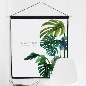 BS 패브릭 포스터 몬스테라 L 벽 꾸미기 장식 창문 가리개 가림막 꽃 감성 식물 인테리어