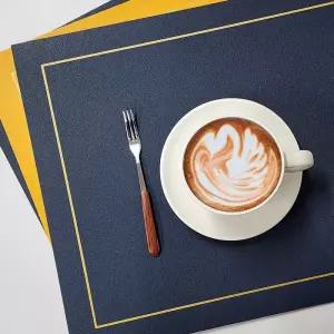 매트 PVC 다이닝 블루옐로우 식탁매트 테이블 양면