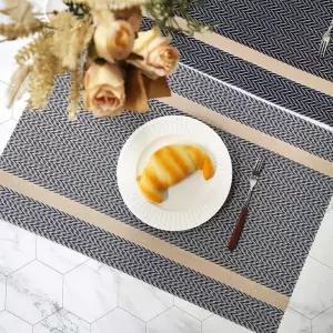 매트 PVC 블루 스트라이프 다이닝 테이블 식탁매트